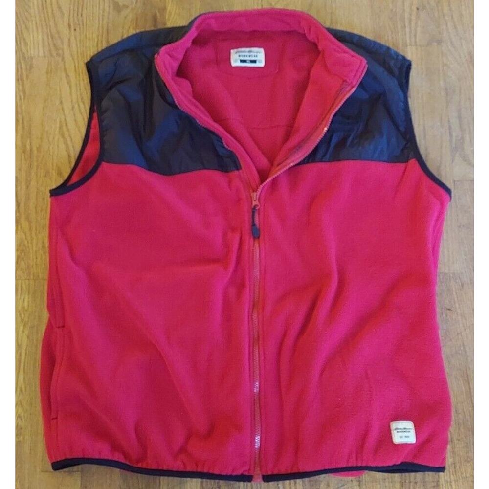 Eddie Bauer Fleece Vest Mens XL Full Zip Outdoor Hiking